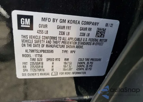 2023 Chevrolet Trailblazer Rs из США, поврежденный, VIN KL79MTSLXPB035595